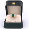Bague 53 Bague - Jonc en or 18 ct avec émeraude et diamants 58 Facettes AN573 '(00319)