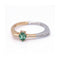 Bague FLAT - Bague en or bicolore 18 kt avec émeraude et diamants 58 Facettes UKD360082AS
