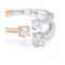 Bague Bague trio - Bague en or rose et or blanc 18 ct avec diamants 58 Facettes UKD360085AS