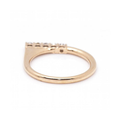 Bague Bague - Or rose 18 kt et 5 diamants taille brillant 58 Facettes UKD360086AS