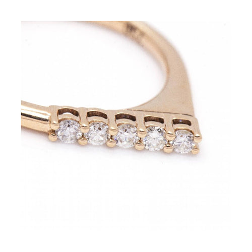 Bague Bague - Or rose 18 kt et 5 diamants taille brillant 58 Facettes UKD360086AS