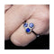 Bague 52 Bague trio - Bague en or blanc 18 kt, saphirs et diamants 58 Facettes UKD360087AS