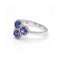 Bague 52 Bague trio - Bague en or blanc 18 kt, saphirs et diamants 58 Facettes UKD360087AS