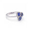 Bague 52 Bague trio - Bague en or blanc 18 kt, saphirs et diamants 58 Facettes UKD360087AS
