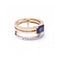 Bague Bague - Saphir de Ceylan et diamants en or rose et or blanc 18 kt 58 Facettes UKD360097AS