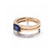 Bague Bague - Saphir de Ceylan et diamants en or rose et or blanc 18 kt 58 Facettes UKD360097AS