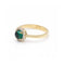 Bague Bague - Or jaune 18 ct avec diamants et émeraude cabochon 58 Facettes UKD360098AS