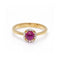 Bague 54 ROUGE - Bague en or jaune 18 kt avec diamants et rubis 58 Facettes UKD360099AS