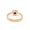 Bague 54 ROUGE - Bague en or jaune 18 kt avec diamants et rubis 58 Facettes UKD360099AS