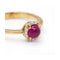 Bague 54 ROUGE - Bague en or jaune 18 kt avec diamants et rubis 58 Facettes UKD360099AS