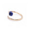 Bague 54 RAY - Bague en or bicolore 18 ct avec saphir et diamants 58 Facettes UKD360100AS