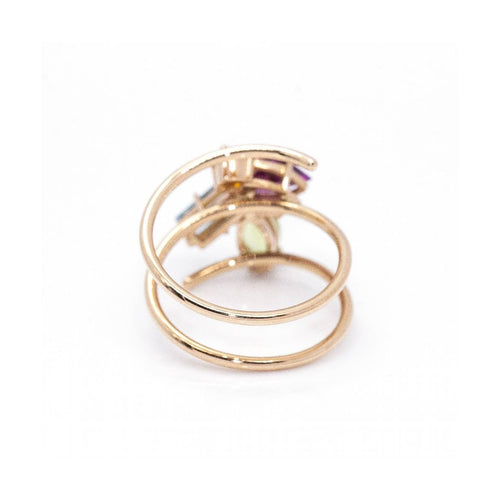 Bague Tuttifrutti - Bague en or rose 18 ct et pierres de couleur 58 Facettes UKD360102AS