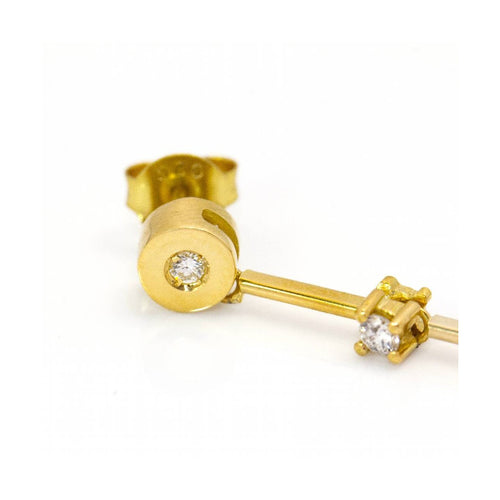 Boucles d'oreilles PAPARADSHA - Boucles d'oreilles en or jaune 18 kt, saphirs et diamants 58 Facettes UKD360284JE