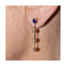 Boucles d'oreilles Boucles d’oreilles - Or jaune 18K avec diamants et saphirs de Ceylan 58 Facettes UKD360286JE