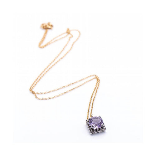 Collier Damiani - Collier en or bicolore 18 ct avec améthyste et diamants 58 Facettes UKD360359CS