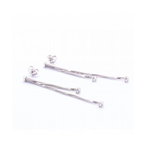 Boucles d'oreilles CASCADA - Boucles d’oreilles cascade en or blanc 18K et diamants 58 Facettes UKD360365CS