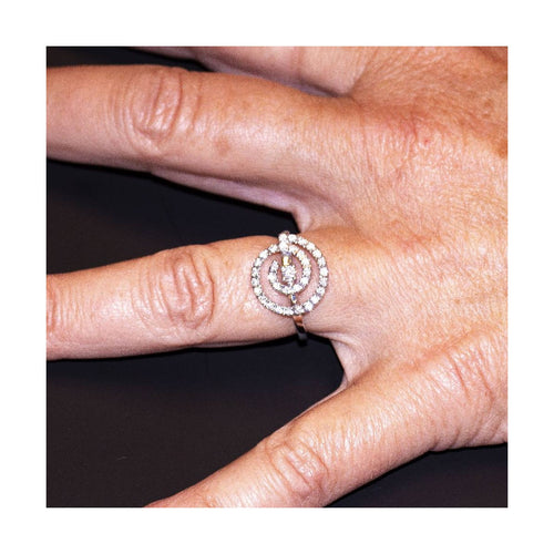 Bague Damiani - Bague spirale en or blanc 18K et diamants 58 Facettes UKD360367CS
