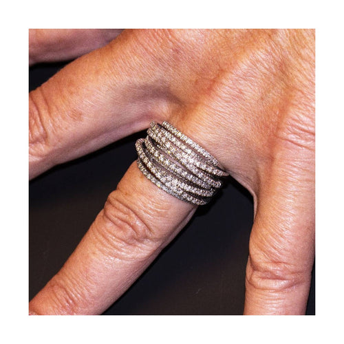 Bague Salvini Crush - Bague en or blanc 18K et diamants 58 Facettes UKD360368CS