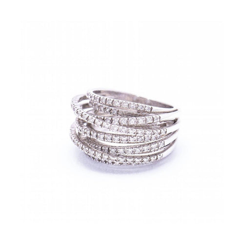 Bague Salvini Crush - Bague en or blanc 18K et diamants 58 Facettes UKD360368CS