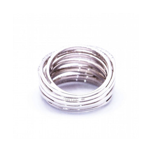 Bague Salvini Crush - Bague en or blanc 18K et diamants 58 Facettes UKD360368CS