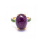 Bague 56 Bague - Rubis cabochon et tsavorites en or jaune 18 ct 58 Facettes UKD360369CS