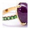 Bague 56 Bague - Rubis cabochon et tsavorites en or jaune 18 ct 58 Facettes UKD360369CS