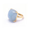 Bague MILKY - Bague en or jaune 18 ct et aigue-marine cabochon 58 Facettes UKD360370CS
