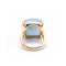 Bague MILKY - Bague en or jaune 18 ct et aigue-marine cabochon 58 Facettes UKD360370CS