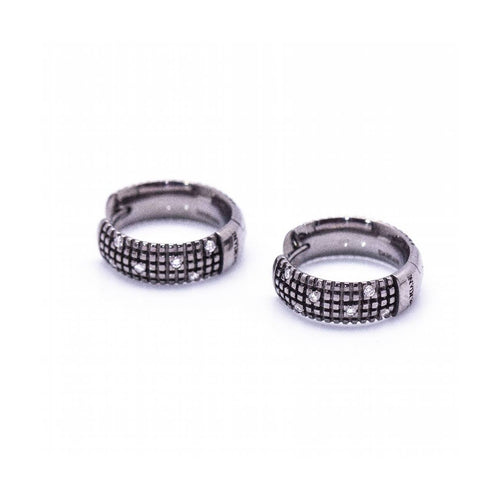 Boucles d'oreilles Damiani - Boucles d’oreilles clip en or blanc rhodié noir et diamants 58 Facettes UKD360375CS