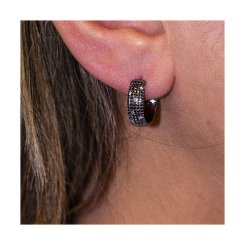 Boucles d'oreilles Damiani - Boucles d’oreilles clip en or blanc rhodié noir et diamants 58 Facettes UKD360375CS