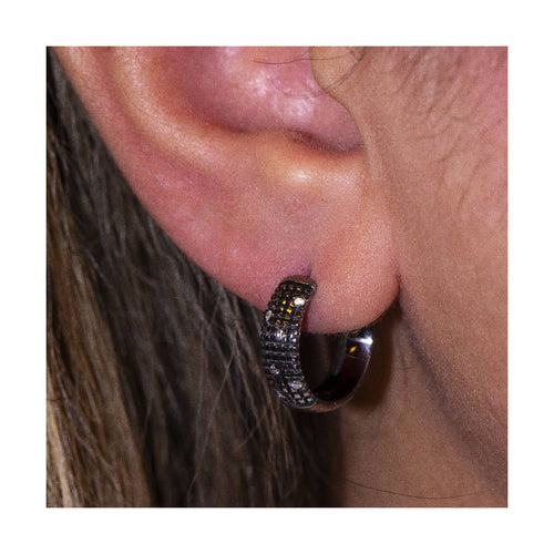 Boucles d'oreilles Damiani - Boucles d’oreilles clip en or blanc rhodié noir et diamants 58 Facettes UKD360375CS