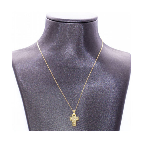 Collier Damiani - Collier croix en or jaune 18 ct et diamants 58 Facettes UKD360376CS