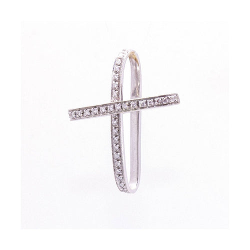 Pendentif Alfieri St. JOHN - Pendentif croix en or blanc 18 ct et diamants 58 Facettes UKD360393CS
