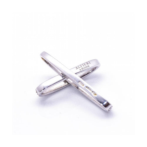 Pendentif Alfieri St. JOHN - Pendentif croix en or blanc 18 ct et diamants 58 Facettes UKD360393CS