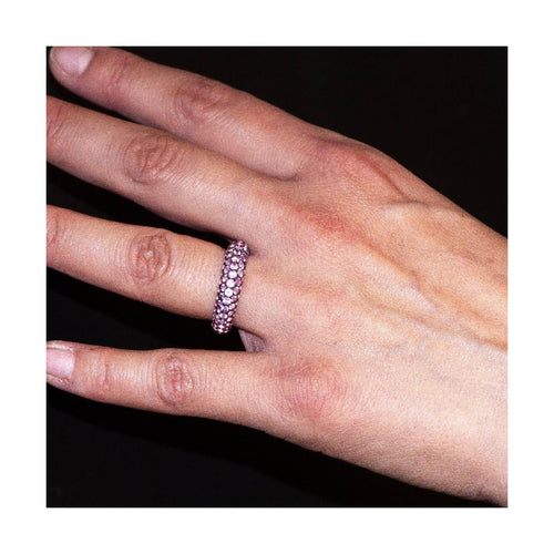 Bague Bague - Or rose 18 kt et saphirs roses 2,38 ct 58 Facettes UKD360394CS