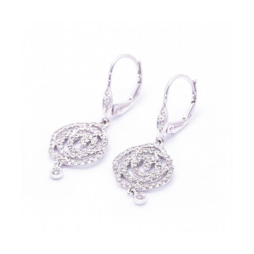 Boucles d'oreilles MONAKAL - Boucles d’oreilles en or blanc 18 kt et diamants 58 Facettes UKD360395CS