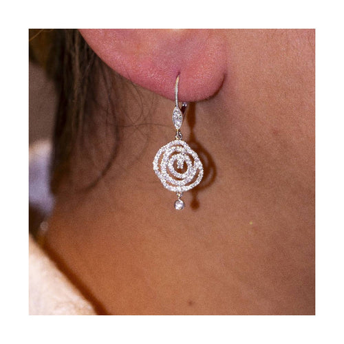 Boucles d'oreilles MONAKAL - Boucles d’oreilles en or blanc 18 kt et diamants 58 Facettes UKD360395CS