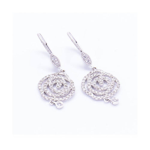 Boucles d'oreilles MONAKAL - Boucles d’oreilles en or blanc 18 kt et diamants 58 Facettes UKD360395CS