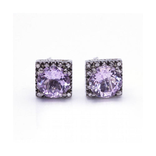 Boucles d'oreilles Damiani - Boucles d’oreilles en or blanc 18 ct, diamants et améthystes 58 Facettes UKD360397CS