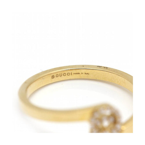 Bague Gucci Running G - Bague motif GG en or jaune 18 kt et diamants 58 Facettes UKD360449FJ