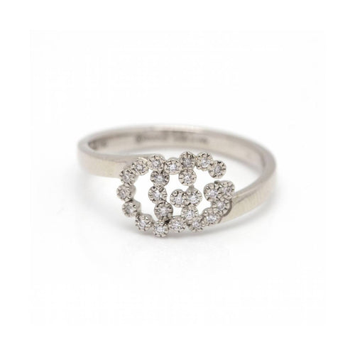 Bague Gucci Running G - Bague Icon en or blanc 18 ct et diamants 58 Facettes UKD360453FJ