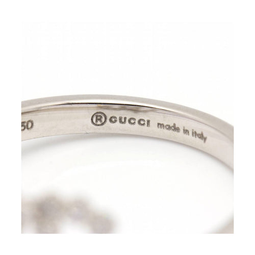 Bague Gucci Running G - Bague Icon en or blanc 18 ct et diamants 58 Facettes UKD360453FJ