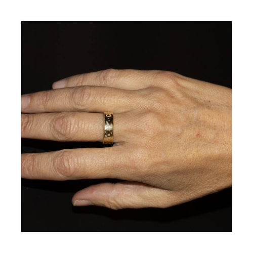 Bague 55 GUCCI Icon Blossom - Bague en or jaune 18 ct et émail 58 Facettes UKD360459FJ