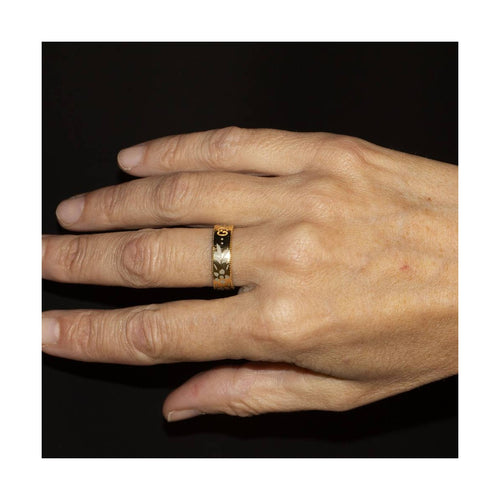 Bague 55 GUCCI Icon Blossom - Bague en or jaune 18 ct et émail 58 Facettes UKD360459FJ