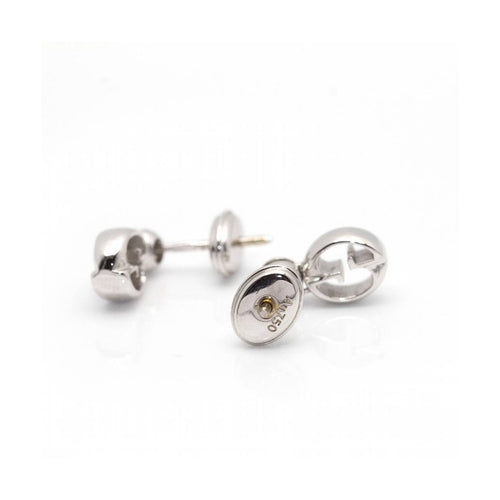 Boucles d'oreilles Gucci 1973 - Boucles d’oreilles en or blanc 18 kt et diamants 58 Facettes UKD360464FJ