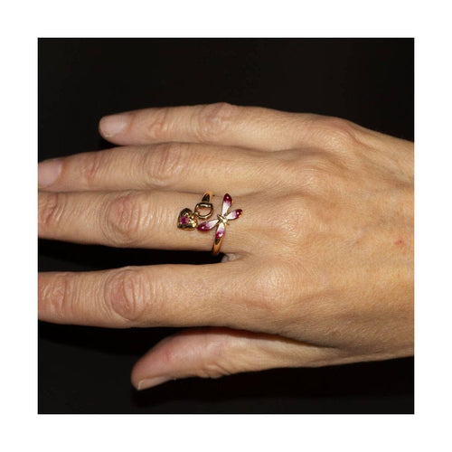 Bague GUCCI Flora Mariposa - Bague en or 18 ct et émail 58 Facettes UKD360468FJ