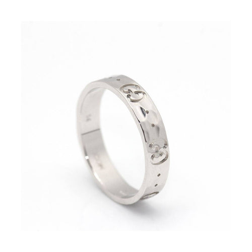 Bague Gucci Icon - Bague en or blanc 18 ct motif GG 58 Facettes UKD360471FJ