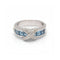 Bague 56 CENTOVENTUNO - Bague en or blanc 18 ct, topazes bleus et diamants 58 Facettes UKD360500FJ