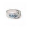 Bague 56 CENTOVENTUNO - Bague en or blanc 18 ct, topazes bleus et diamants 58 Facettes UKD360500FJ