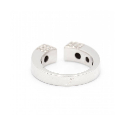 Bague QUARE - Bague pavée en or blanc 18 kt et diamants 58 Facettes UKD360525FJ